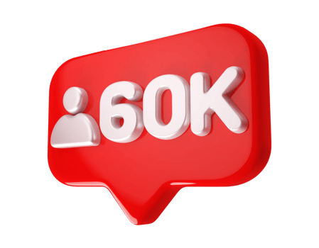 6k Follower 3D icon png