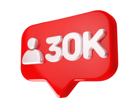 30k Follower 3D icon png