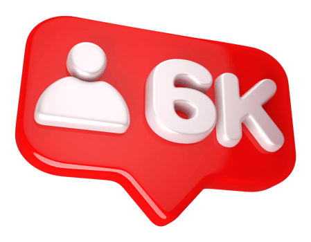 6k Follower 3D icon png