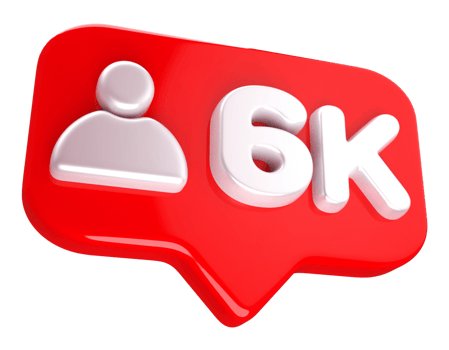 6k Follower 3D icon png