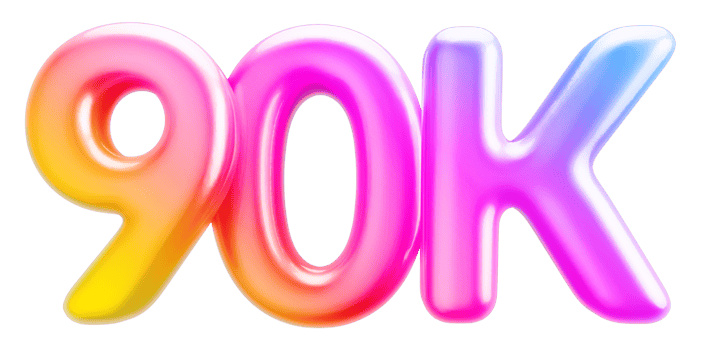 90k Followers Gradient png