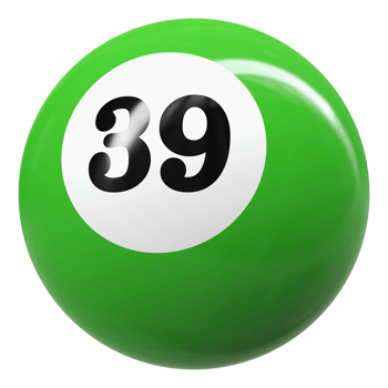 39 number 3d ball green png