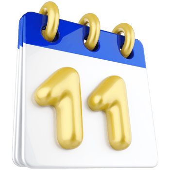 3d icon calendar number 11 png