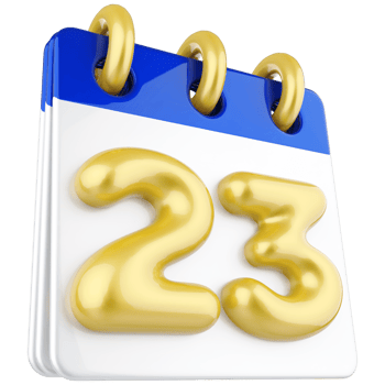 3d icon calendar number 23 png
