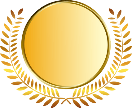 gold medal and laurels png