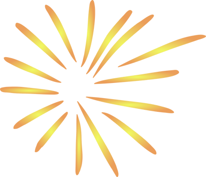 The firework yellow color PNG