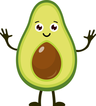 Cartoon funny fruits. png
