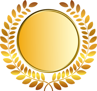 gold medal and laurels png