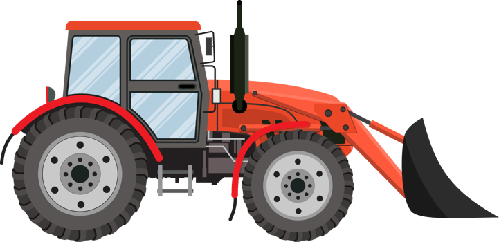 Red tractor icon png