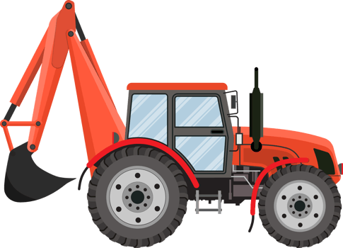Red tractor icon png