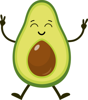 Cartoon funny fruits. png