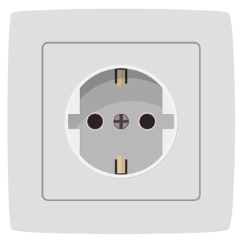 White electric socket png