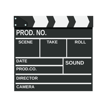 Black clapperboard icon png
