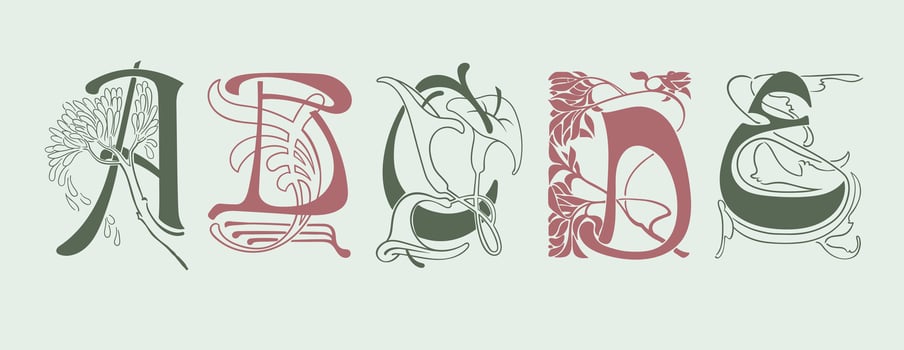 vintage typography alphabets collection vector