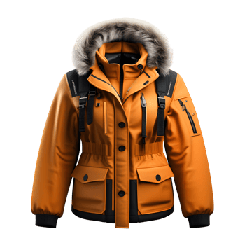 AI generated Winter Jacket Isolated on Transparent Background png