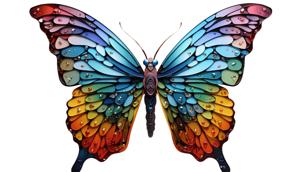AI generated Butterfly clipart, vibrant butterflies, transparent background, colorful butterfly, insect png