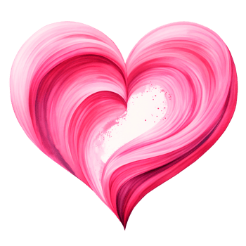 AI generated Pink heart for Valentine's day. Isolated. For greeting card, banner, logo, brand, sales png