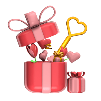 3D illustration Surprise Box png