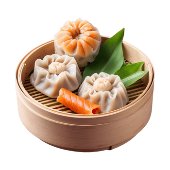 AI generated dimsum cuisine isolated on transparent background png