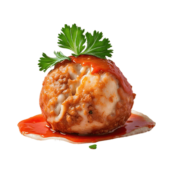 AI generated food fish egg meatballs isolated on transparent background png