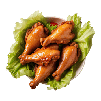 AI generated food chicken wings fast food isolated on transparent background png