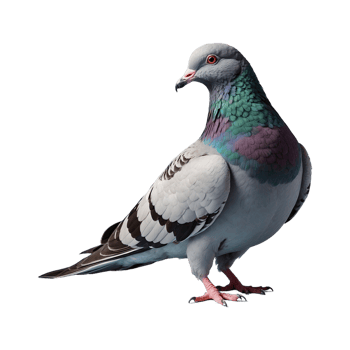 AI generated Pigeon bird isolated on transparent background png