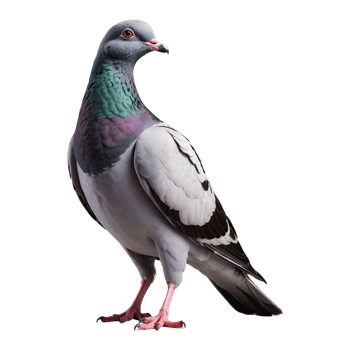 AI generated Pigeon bird isolated on transparent background png