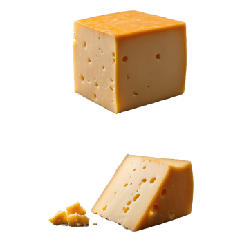 AI generated Cheddar Cheese isolated on transparent background png