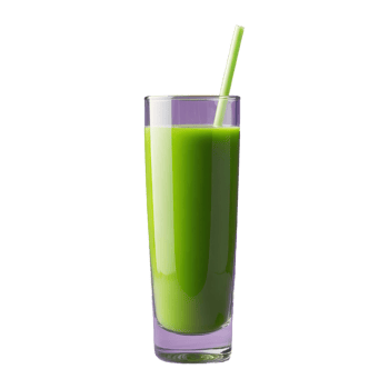 AI generated Glass Juice With Tube isolated on transparent background png