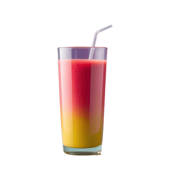 AI generated Glass Juice With Tube isolated on transparent background png