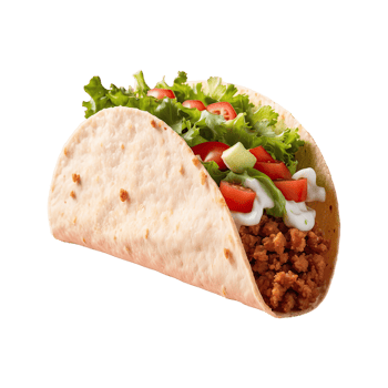 AI generated Crunchy Taco isolated on transparent background png