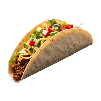 AI generated Crunchy Taco isolated on transparent background png