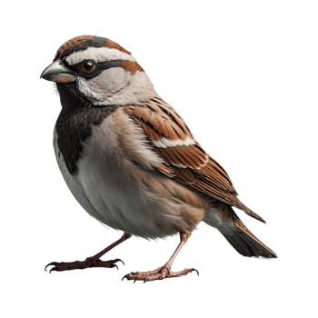 AI generated Sparrow bird isolated on transparent background png