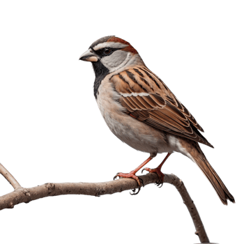 AI generated Sparrow bird isolated on transparent background png