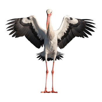 AI generated Stork bird isolated on transparent background png
