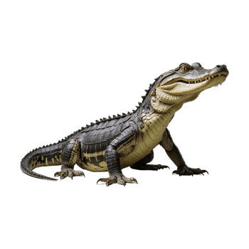 AI generated Caiman isolated on transparent background png