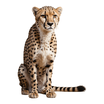 AI generated Cheetah isolated on transparent background png