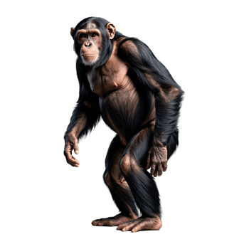 AI generated Chimpanzee isolated on transparent background png