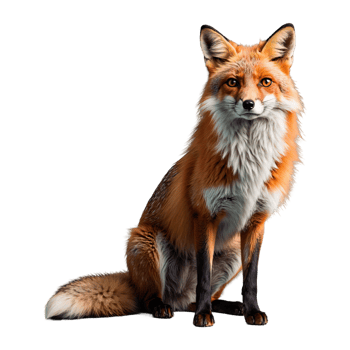 AI generated Fox isolated on transparent background png