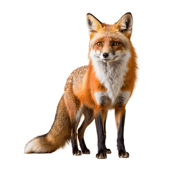 AI generated Fox isolated on transparent background png