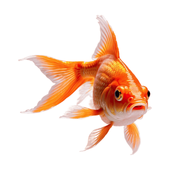AI generated Goldfish isolated on transparent background png