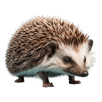 AI generated Hedgehog isolated on transparent background png
