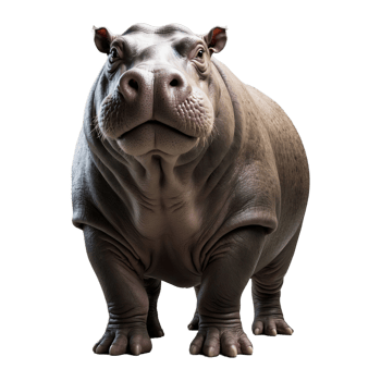 AI generated Hippopotamus isolated on transparent background png