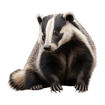 AI generated Young Badger isolated on transparent background png
