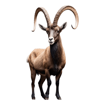 AI generated Ibex isolated on transparent background png