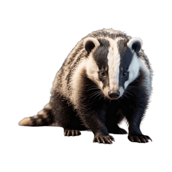 AI generated Young Badger isolated on transparent background png