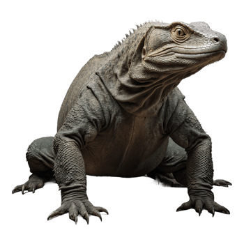 AI generated Komodo Dragon isolated on transparent background png