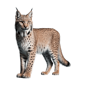 AI generated Lynx isolated on transparent background png