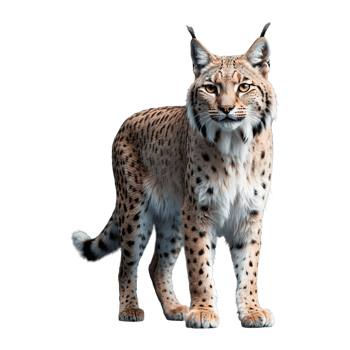 AI generated Lynx isolated on transparent background png