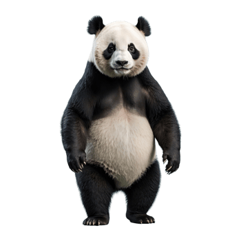 AI generated Panda isolated on transparent background png